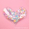 Transparent nail sequins for St. Valentine's Day for contouring, ceramics, accessory, hairgrip