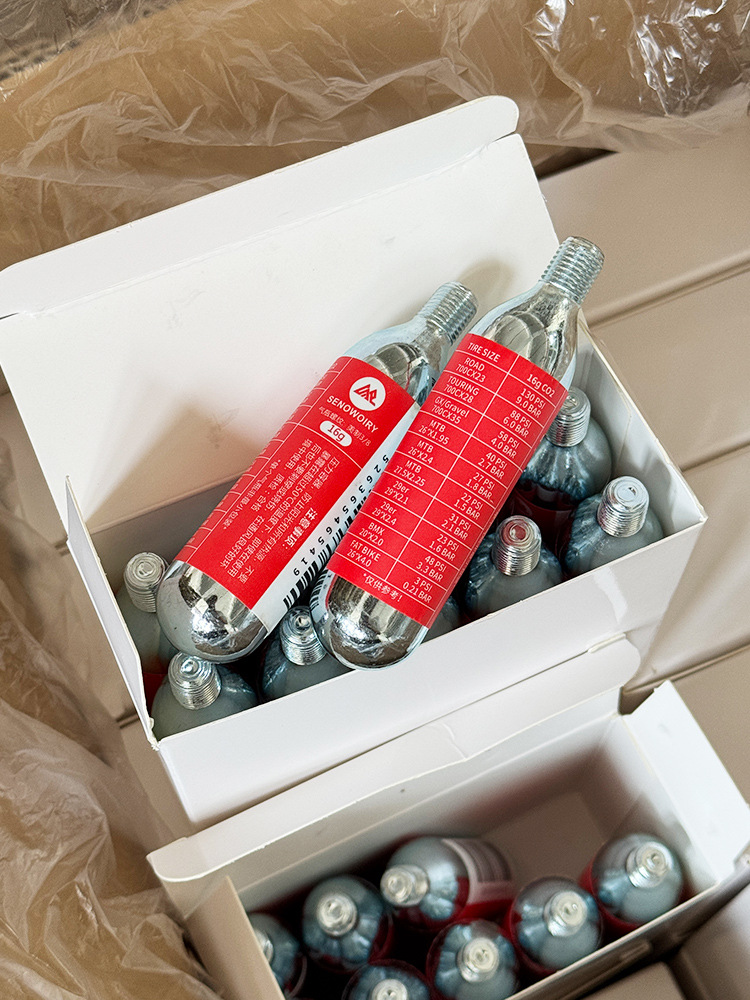 Cilindro de gas CO2 16g cilindro de gas de alta presión bicicleta de montaña de carretera dióxido de carbono neumático vacío bomba inflable 16g