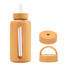 食品级玻璃防摔硅胶套预防瓶口漏液瓶盖漏液旅行瓶套防摔户外