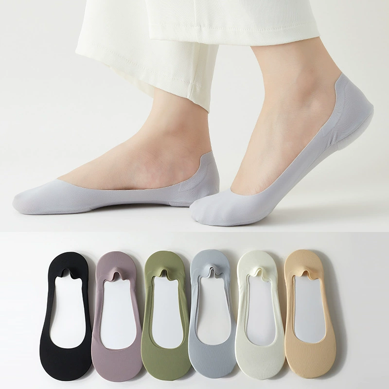 Женские летние тонкие хлопковые носки-невидимки, дышащие, с низким вырезом, впитывающие пот, устойчивые к запаху, нескользящие, популярный летний товар для трансграничной торговли.