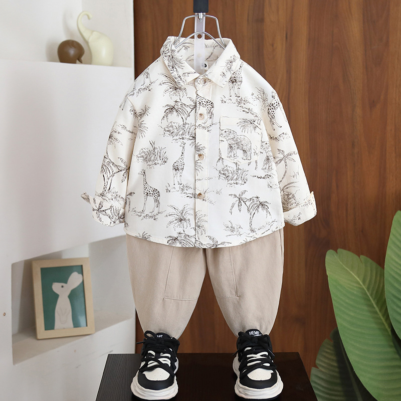 7073 traje de primavera para niños 2025 primavera y otoño nuevo suéter chaleco de punto traje de tres piezas ropa de bebé para niños