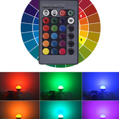 Wholesale LED lamp cups from the factory, remote control color-changing spotlights, dimmable GU10 E27 RGB color-changing lights