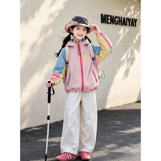 女童秋季外套2026新款儿童户外运动三合一冲锋衣女孩秋季休闲洋气