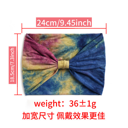 18cm Wide European and American Ultra-Wide Version Waist-Bound Sports Dye-Straight Fashion Yoga Women Hairband Scarf Manufacturer Wholesale