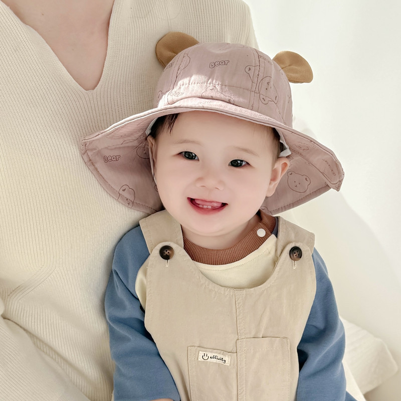 Baby pescador sombrero primavera y otoño lindo estilo coreano de protección solar al aire libre para niños y niñas sombrero transpirable gran gorra gorra