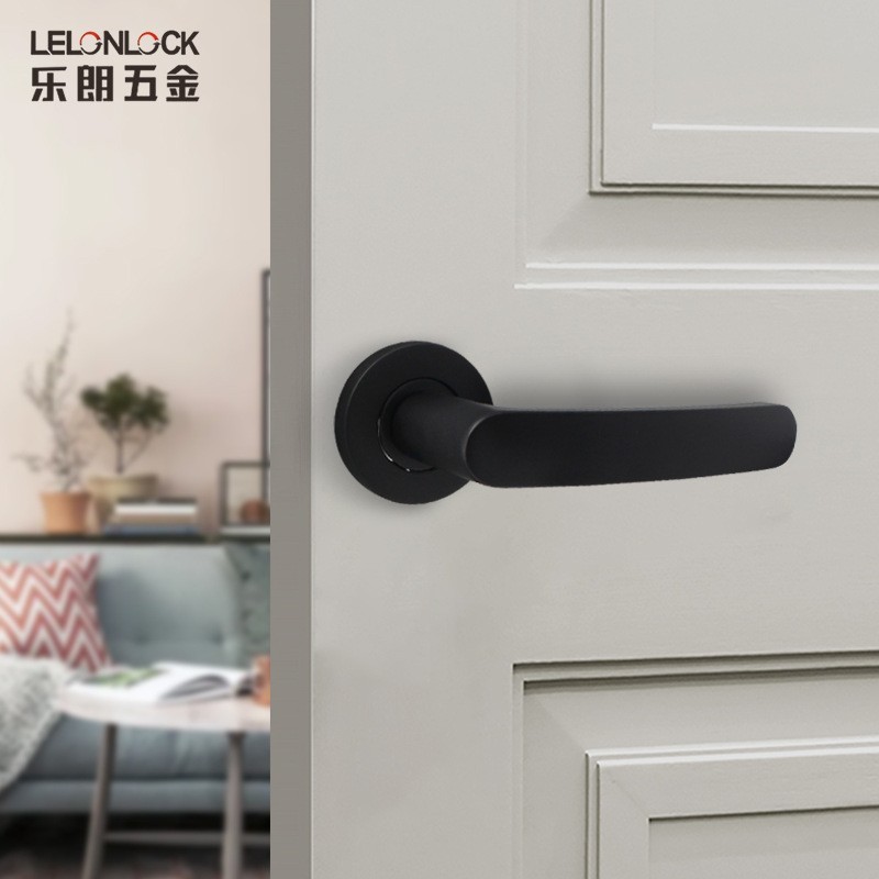 Acero inoxidable 304 manijas de puerta personalizadas silenciosas puertas de absorción magnética manijas de puerta de madera sólida de dormitorio