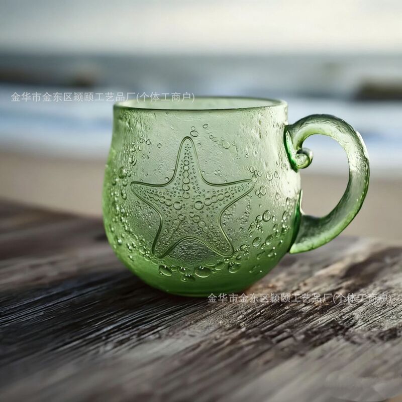 跨境新品热销Sea Wave Mug海浪马克杯咖啡杯树脂不锈钢海螺贝壳|undefined