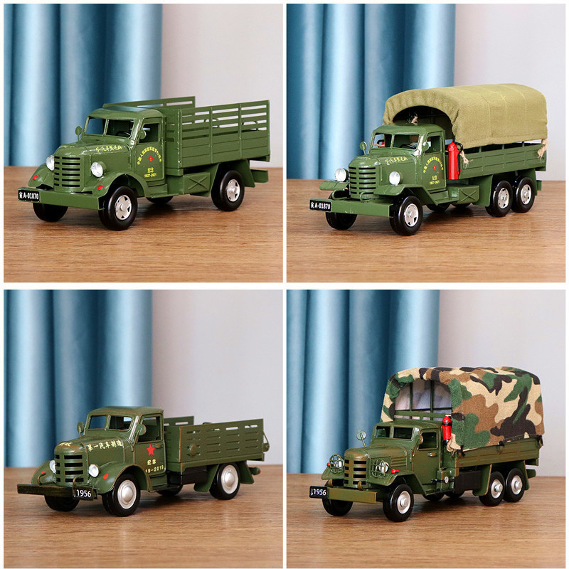 Retro Iron Truck Transporter Simulation with Canopy PLA Car Model Handicraft Window Decoration Collection Decoration Retro Iron Truck Transporter Simulation with Canopy PLA Car Model Handicraft Window Decoration Collection Decoration