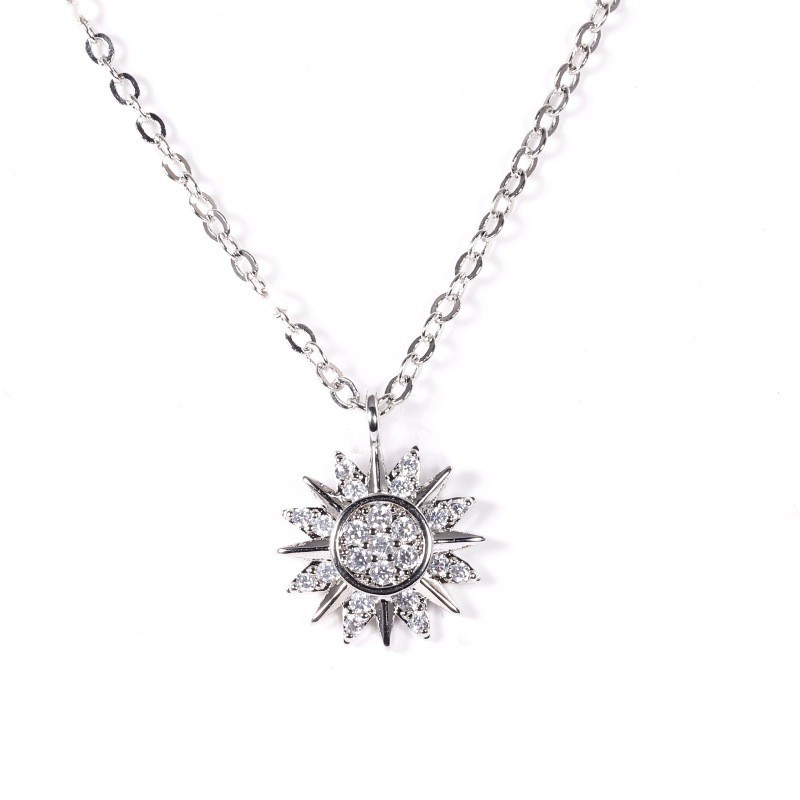 Stacked Star Moon Clavicle Chain Embracing Sun and Moon Pendant Necklace Body Jewelry detail image 8