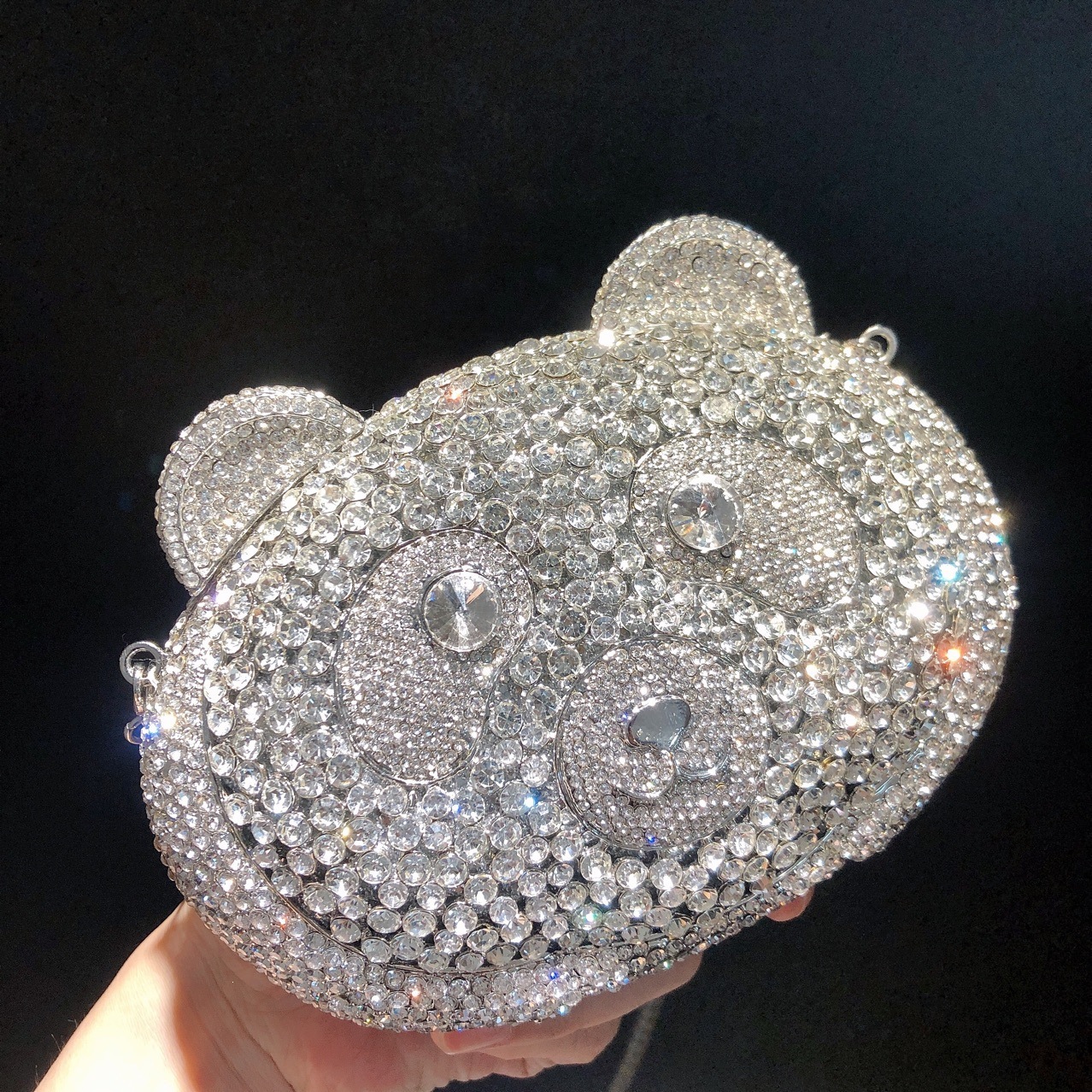 * Bears Diamond Clutch Bolsa de mano de piedra preciosa vestido de fiesta europeo y americano