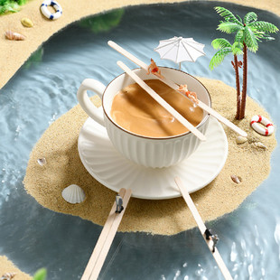 Disposable wooden coffee stirring rod 140 coffee stick wooden stick individually packaged 190 coffee stick
