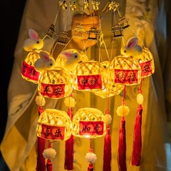 中秋节手提小灯笼八月十五2025国风儿童花灯竹编手工户外发光