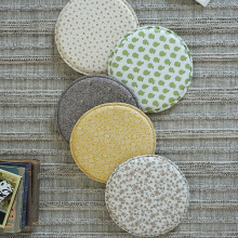 四季家用实木凳子圆坐垫家用方凳座垫小板凳屁垫简约餐椅垫子防滑