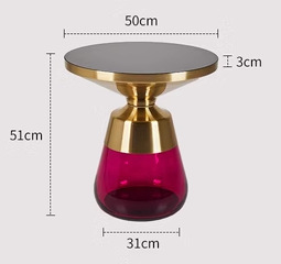 Red, black, glass, small