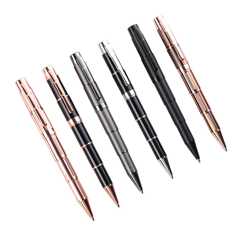 Fábrica en stock pluma de metal al por mayor pluma de regalo de gama alta pluma de bolígrafo de sensación pesada pluma de publicidad de negocios pluma de firma de diseño
