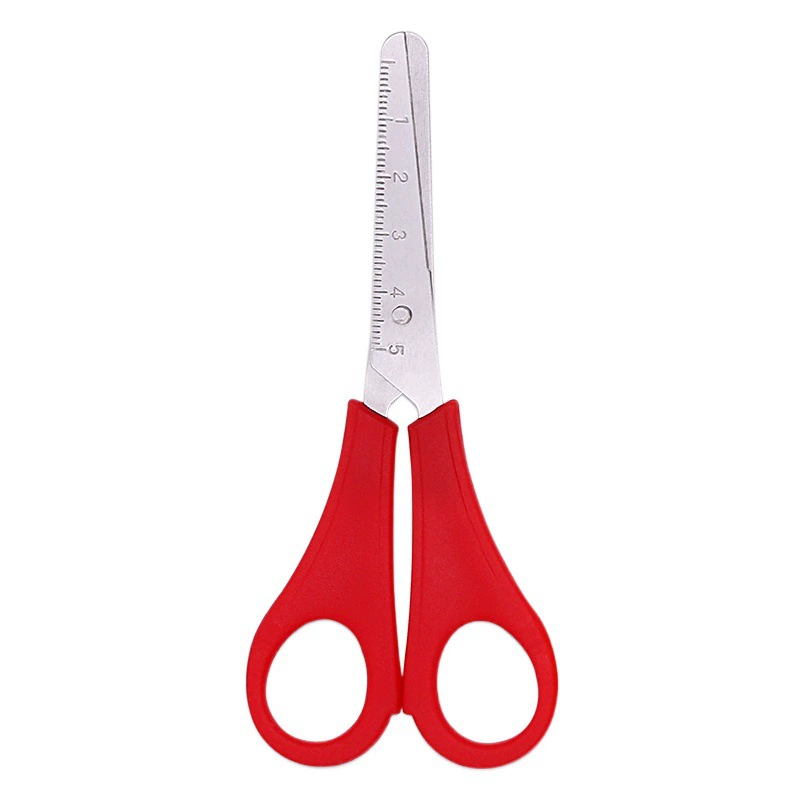 Студенческие ножницы ручной работы со шкалой, ножницы для резки бумаги из нержавеющей стали, офисные ножницы, художественные ножницы, линейка, сумка для резки ниток
