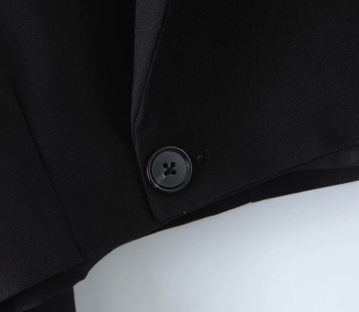 Black short suit jacket & skirt suit set NSAM43867