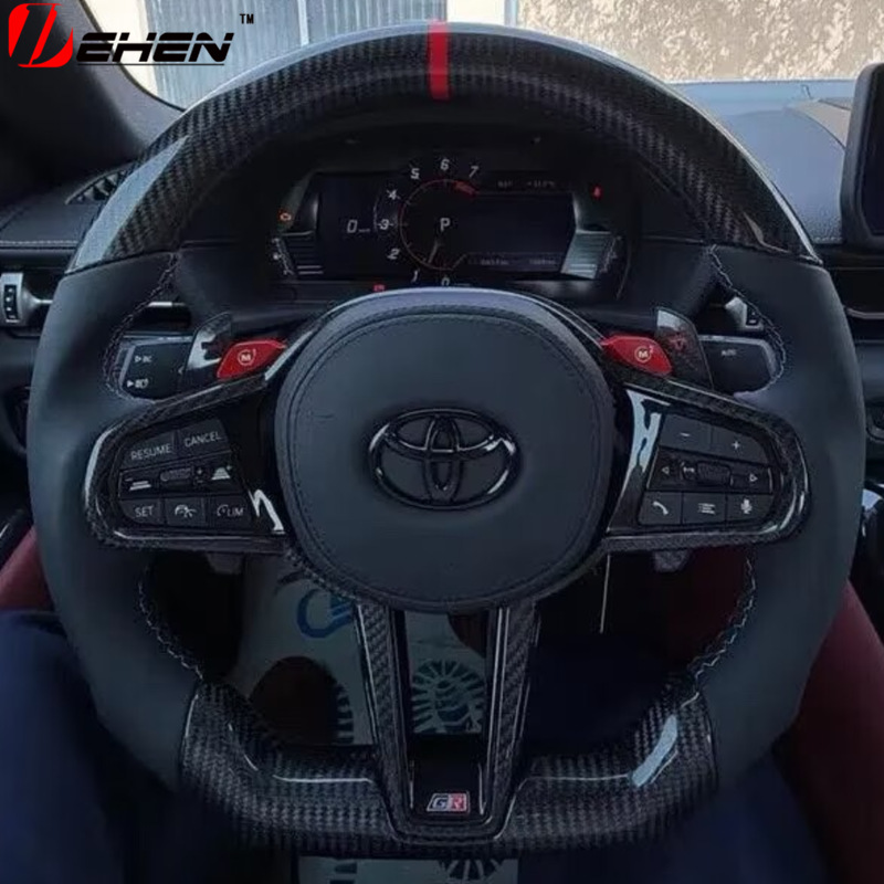 Suitable for 19-26 Toyota Supra racing steering wheel MK4 MK5 A90A91 modified carbon fiber steering wheel