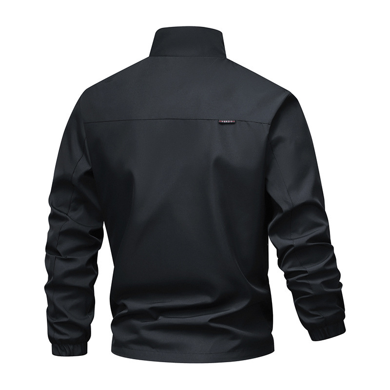 Nueva chaqueta de cuello vertical delgada para hombres, chaqueta caliente, cómoda y elegante, diseño de nicho transfronterizo, venta caliente