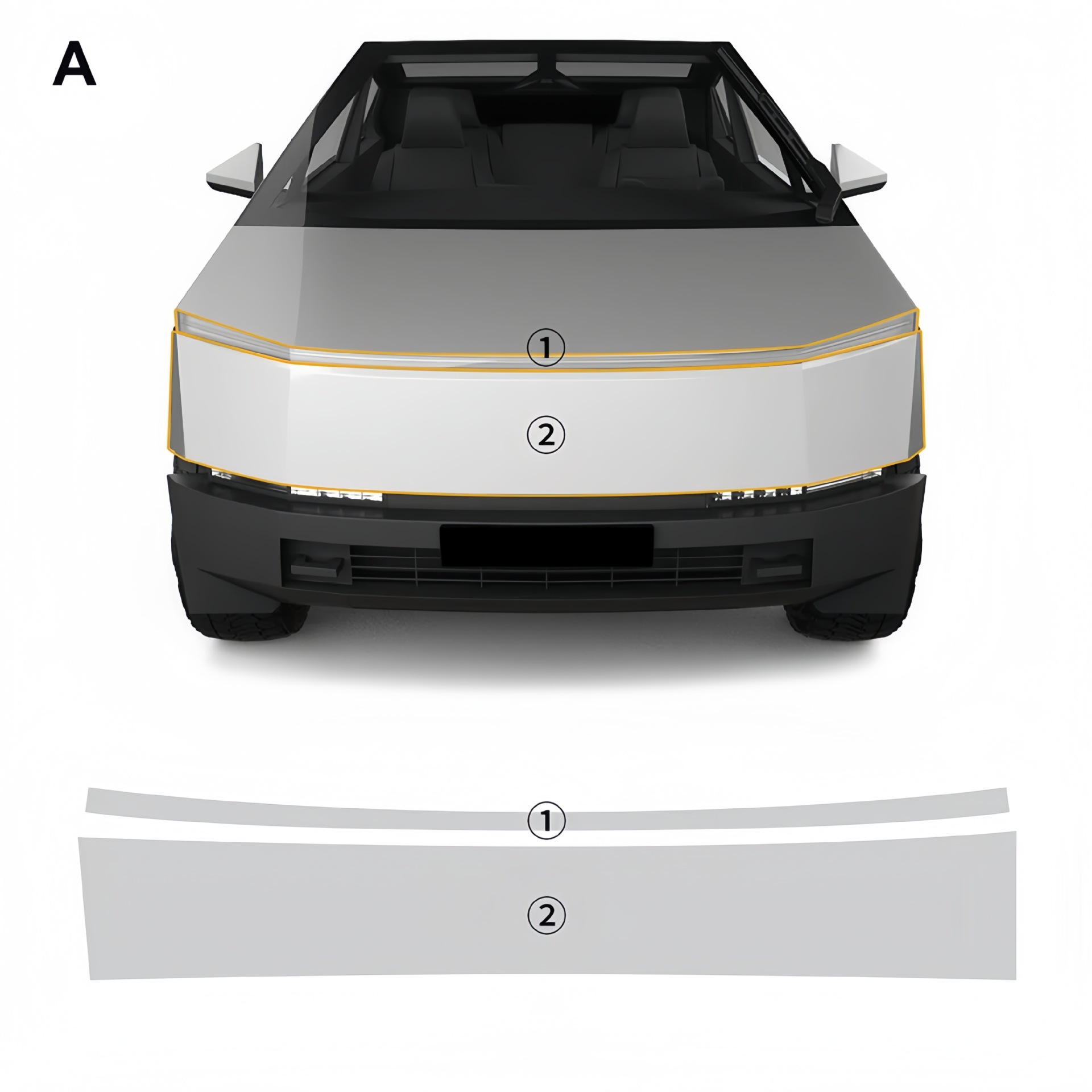 Cross-border Tesla pickup CybertruckTPU invisible car jacket full car paint mask protective film special car