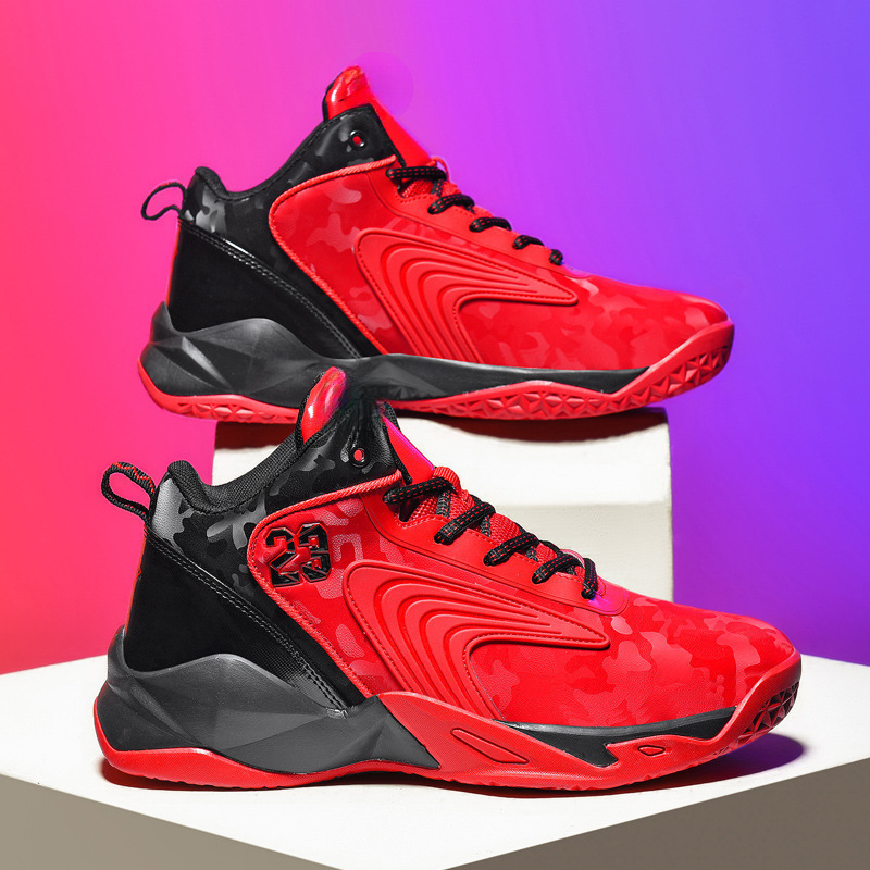 No. 23 Letter Basketball Shoes Men's Leather Sports Shoes for Older Children, Teenagers, Students, Couples, Actual Competition Shoes No. 23 Letter Basketball Shoes Men's Leather Sports Shoes for Older Children, Teenagers, Students, Couples, Actual Competition Shoes