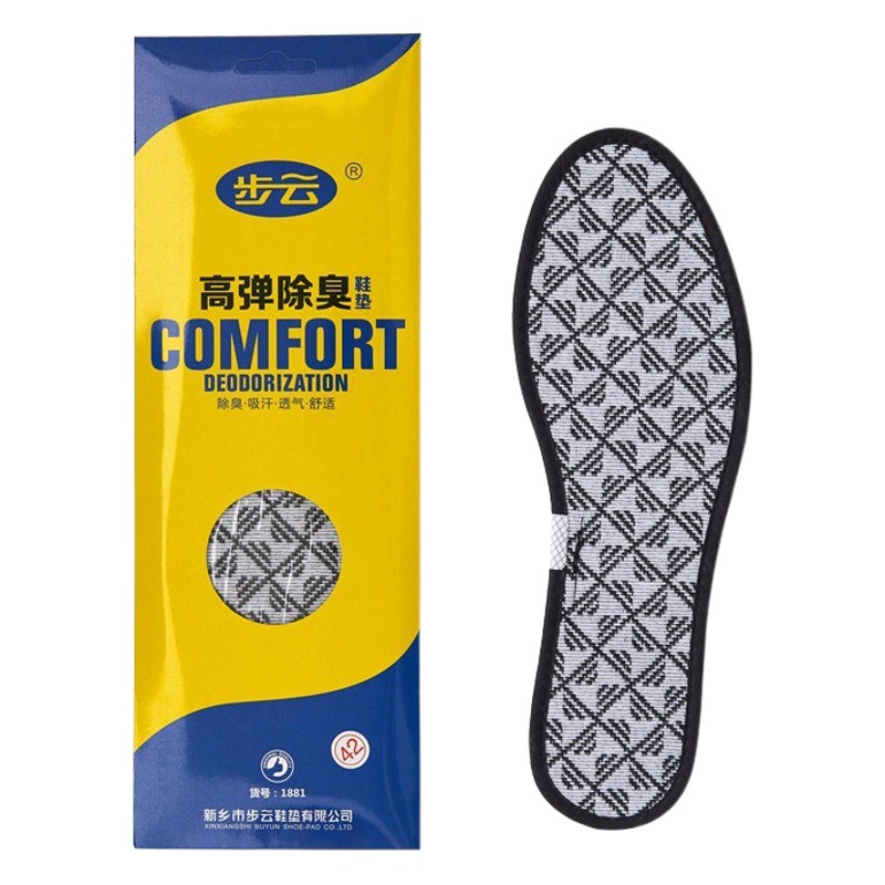 Buyun 1881 plantilla transpirable plantilla elástica plantilla unisex sudor-absorbente transpirable desodorante anti-pie olor Plantilla de algodón