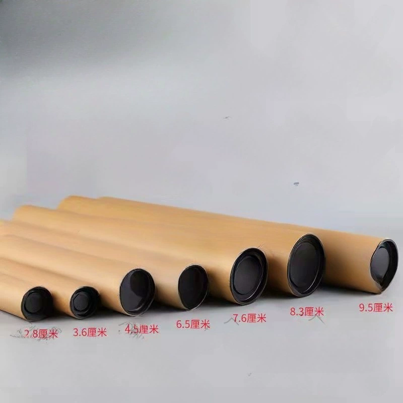 Трубная живопись упаковочные бумажные ведра Плакат для хранения полых каллиграфических трубок бумажные трубки круглые трубки жесткие крафт-бумажные ядра бочки прямые продажи