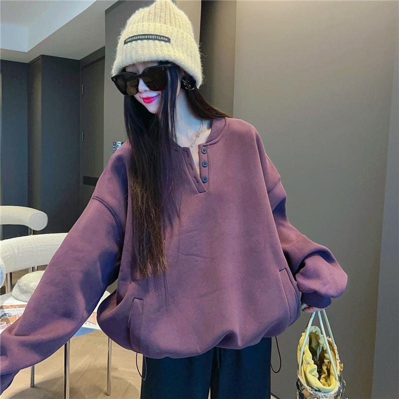 Extra Large Size 150kg Fashionable Slim-Fit Fleece Sweatshirt for Women, Spring and Autumn, Slim-Fit Loose Casual Stylish Designer Top