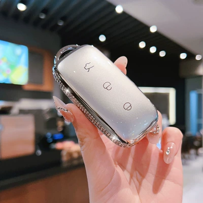 Suitable for Geely Galaxy L7 Xingyao Car key bag - geely-galaxy-h-model-smart-3-button-side-diamond-white-single-shell