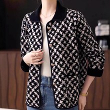 2025新款秋季韩版跨境减龄双面呢子上衣时尚针织格子小香风外套女