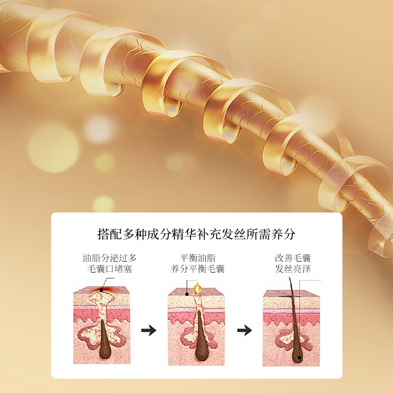 Imagen belleza ginseng champú de limpieza profunda refrescante suave hidratante champú para el cabello productos genuinos al por mayor image 3