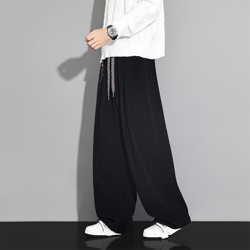 JYF-2715 Men's Casual Pants 2026 New Autumn/Winter Loose Fit Jogger Pants Plus Size Sweatpants for Men