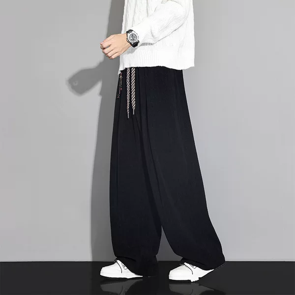 JYF-2715 Men's Casual Pants 2026 New Autumn/Winter Loose Fit Jogger Pants Plus Size Sweatpants for Men