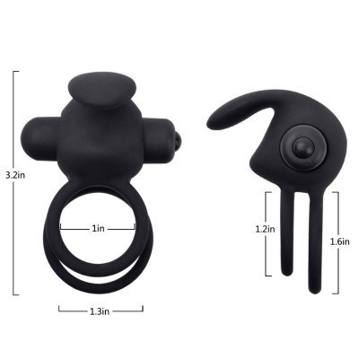 10-Frequency Rechargeable Remote-Control Vibrating Ring, Silicone Couples Ring for Clitoral Stimulation — detail image 6