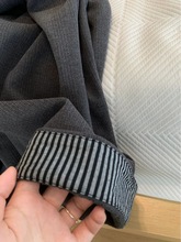 复古灰色卷边格纹高腰休闲裤女韩国东大门冬季新款显瘦直筒阔腿裤