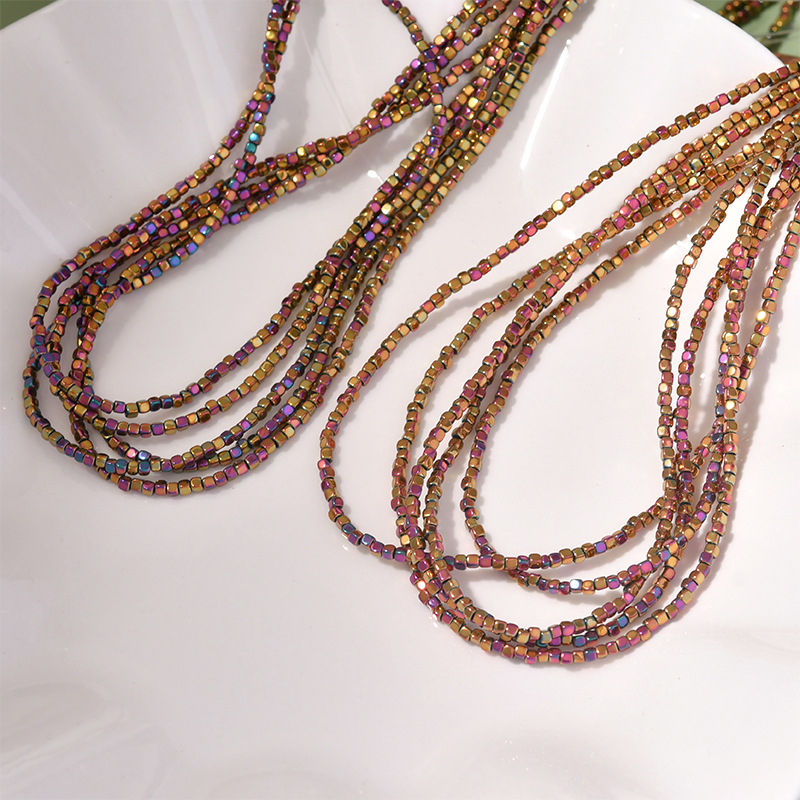 20g Weight Beads Jewelry Making Type 2*2mm Jewelry Making Size DIY Jewelry Accessories Classification 0.6mm Hole Size 210 Pieces Per Piece Quantity Hematite Material Geometric Pattern Plating Design Simple Style Style 210 Pieces Per Piece 2*2mm 0.6mm Hematite Geometric DIY Jewelry Accessories Beads 8