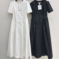 深圳南油25春夏高端女装温柔优雅休闲度假风高级极简风长款连衣裙