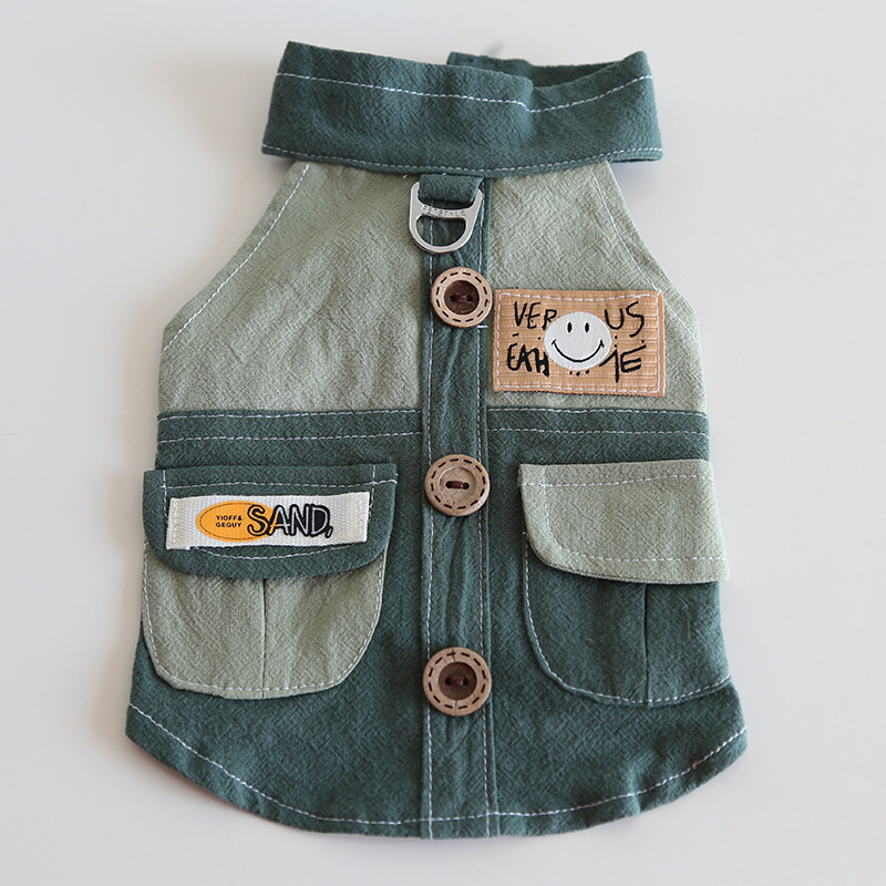 Petstyle 山系工装口袋马甲 2025秋冬新款狗狗猫咪服装宠物狗衣服|undefined