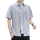 Summer New Cotton Oxford Spinning Short-sleeved Shirt Men's Solid Color Casual All-match Work Shirt Jacket Trendy Top