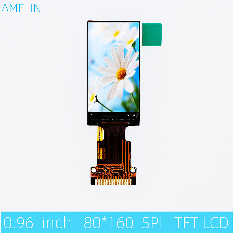 0.96寸tft屏小型IPS液晶屏80x160 SPI接口0.96寸血氧仪显示屏模块