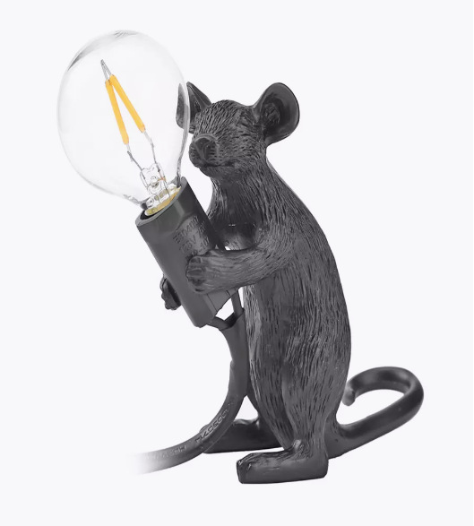 Lámpara de ratón creativa nórdica transfronteriza sala de estar comedor dormitorio tienda de ropa de resina de protección de ojos personalidad decoración de lámpara de escritorio