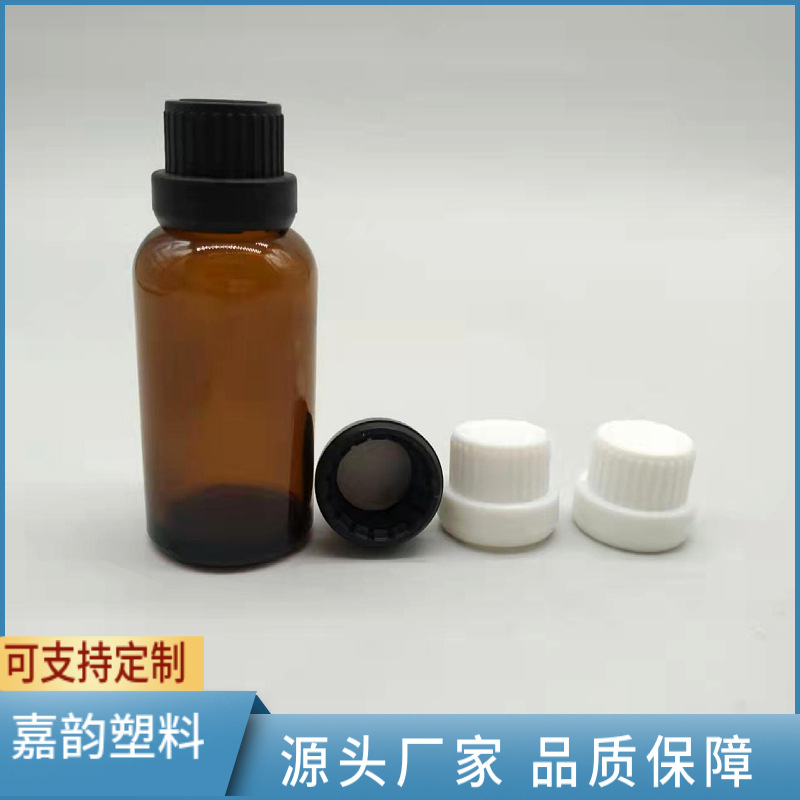 工厂直销18口径大头盖垫片款18牙塑料PP防盗精油盖竖纹旋盖