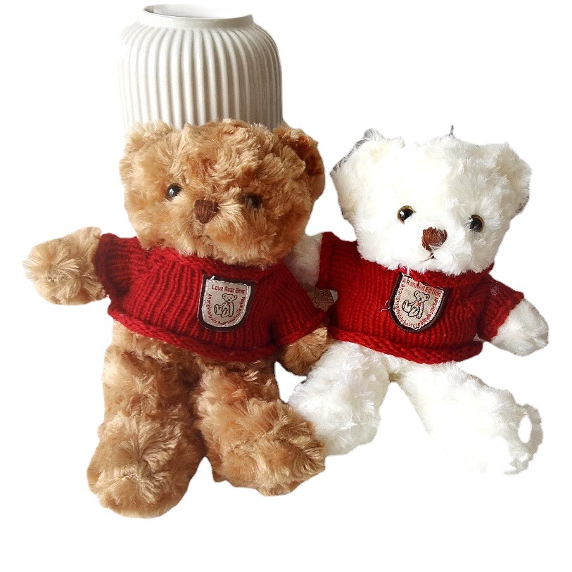Lindo suéter oso muñeca peluche peluche oso muñeca regalo de cumpleaños máquina de captura muñeca al por mayor transfronteriza