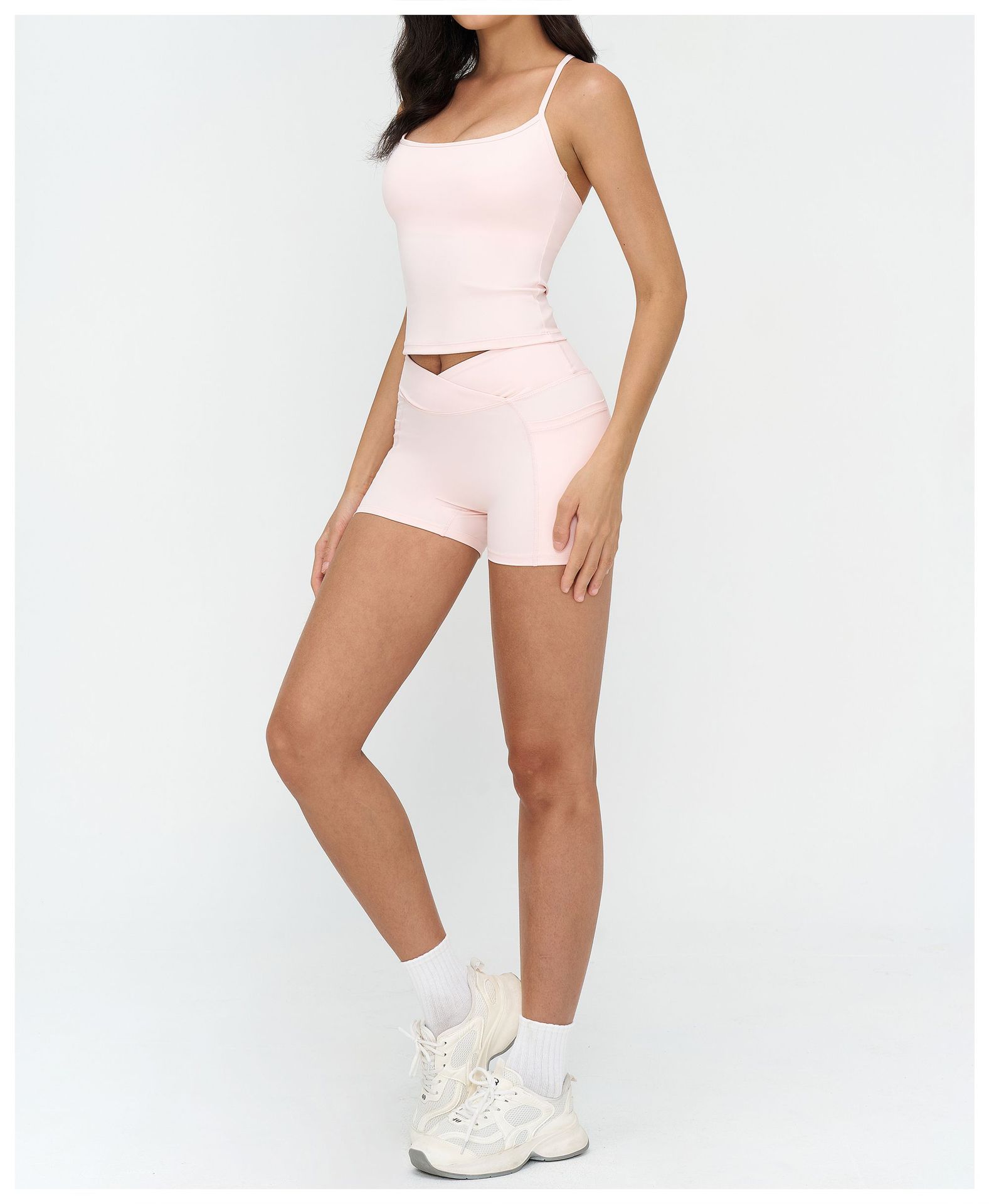 Ensemble yoga pour femme avec col montant et fermeture éclair_voghion.com