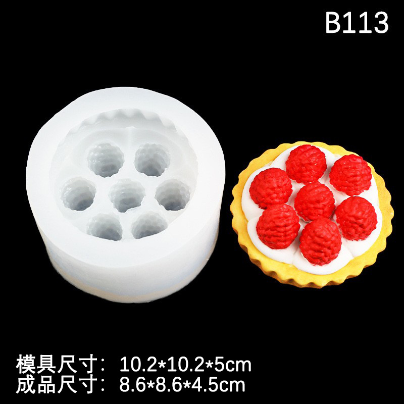 3D Raspberry Pi pellizco le molde de silicona pastel para hornear molde epoxi aromaterapia yeso decoración vela