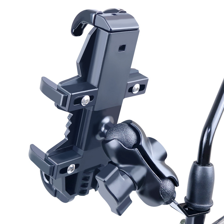 Motorcycle riding eight-claw USB charging mobile phone holder Motorcycle mobile phone holder anti-shake takeaway mobile phone holder