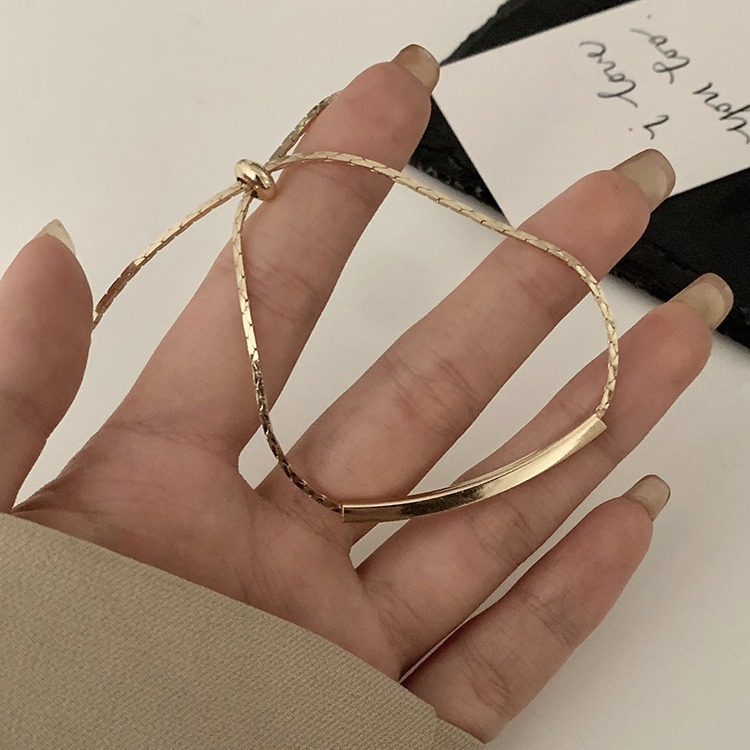 Gold Retro Bracelet Simple Women's Summer Ins Cool Style Niche Design Light Luxury Bestie Jewelry Forest Style