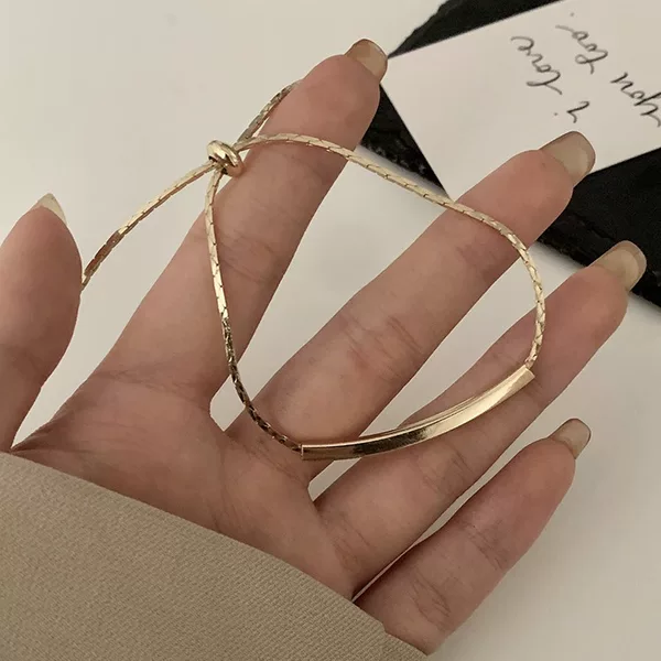 Gold Retro Bracelet Simple Women's Summer Ins Cool Style Niche Design Light Luxury Bestie Jewelry Forest Style