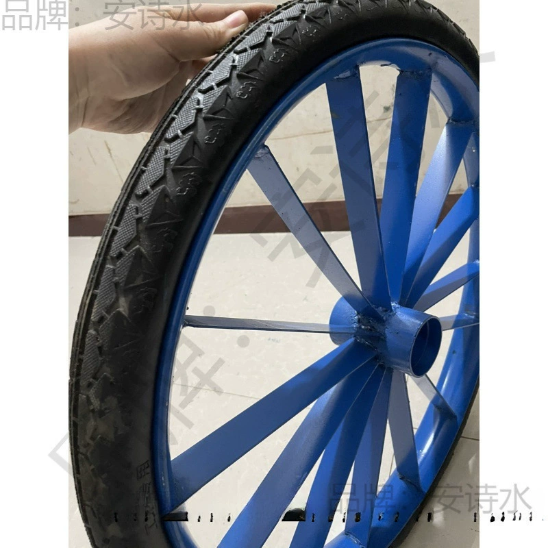 工地手推车轮胎26×21/2劳动车实心轮子板车斗车架子车人力车
