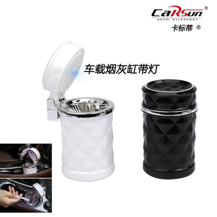 Автомобильная пепельница со светодиодным выходом воздуха, подвесная пепельница, персонализированная пепельница с алмазной огранкой C6219